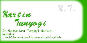 martin tunyogi business card